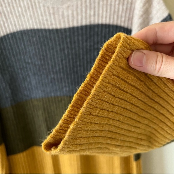 MADEWELL Colorblock Midi Sweater Dress in Coziest Yarn, size L - Picture 7 of 15